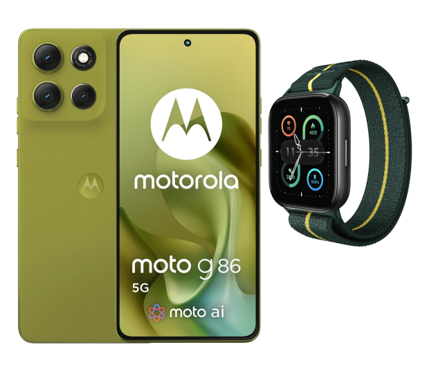 Motorola moto g86 power 5G 12/256GB Golden Cypress + watch fit - 1417216 - zdjęcie